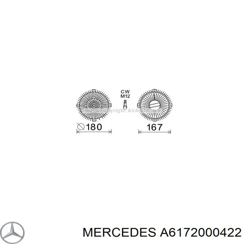 A6172000422 Mercedes Гідромуфта приводу вентилятора