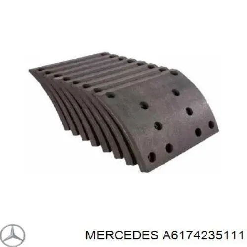 Накладка гальмівна передня (TRUCK) Mercedes A6174235111 ціна, від 44.20 USD