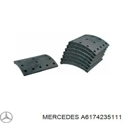 6594234110 Mercedes накладка гальмівна задня (truck)