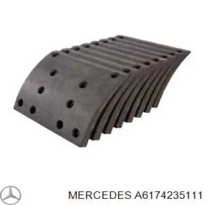Накладка гальмівна передня (TRUCK) A6174235111 Mercedes