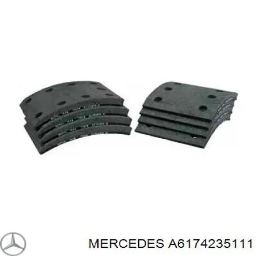 Купити A6174235111 Mercedes Накладка гальмівна передня (TRUCK)