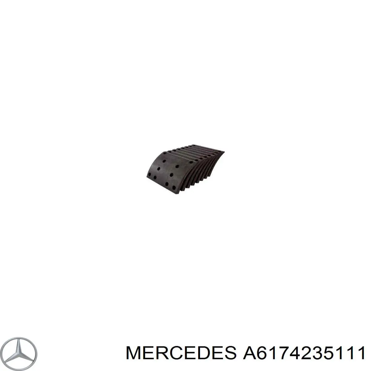 A6174235111 Mercedes Накладка гальмівна передня (TRUCK)