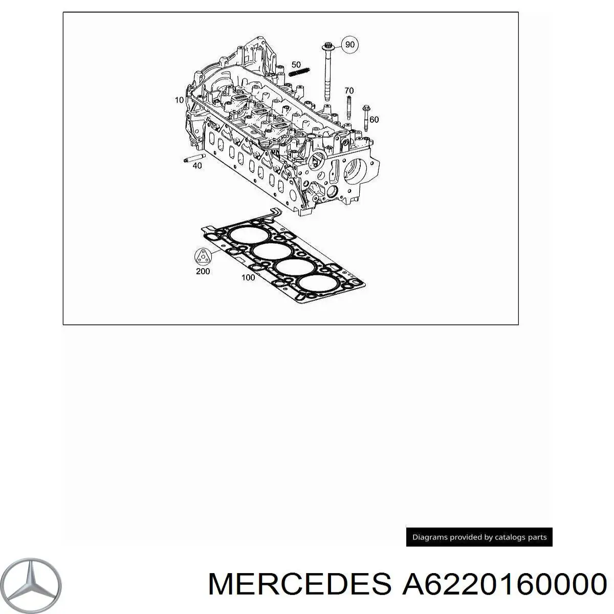Болт головки блока циліндрів, ГБЦ на Mercedes V (W447)