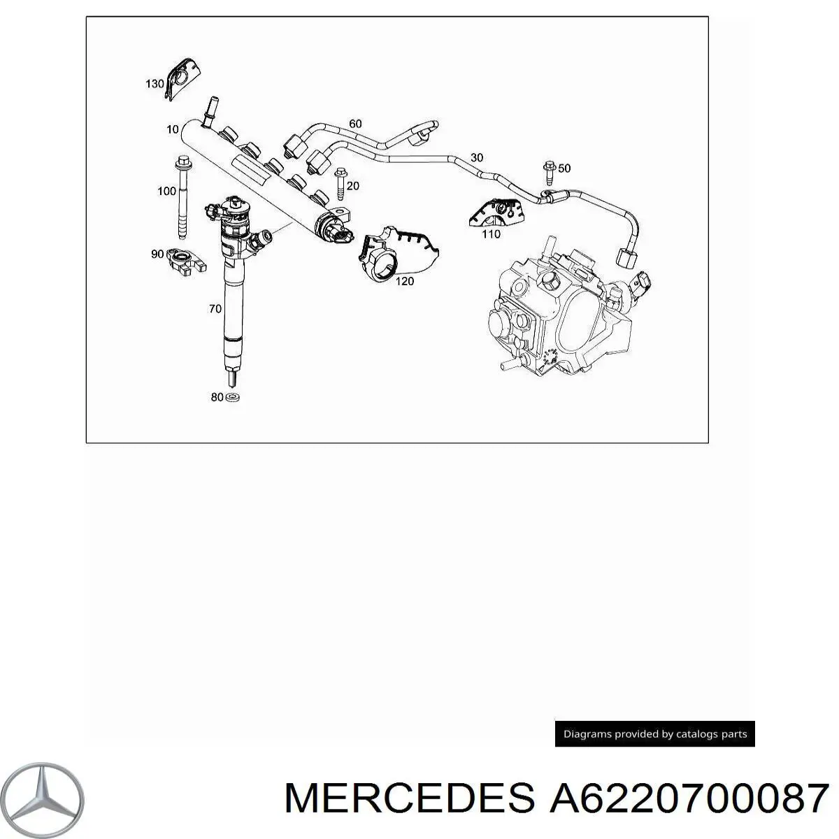 Форсунка вприску палива A6220700087 Mercedes