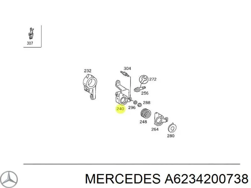 A6234200738 Mercedes Трещетка гальмівна, заднього моста