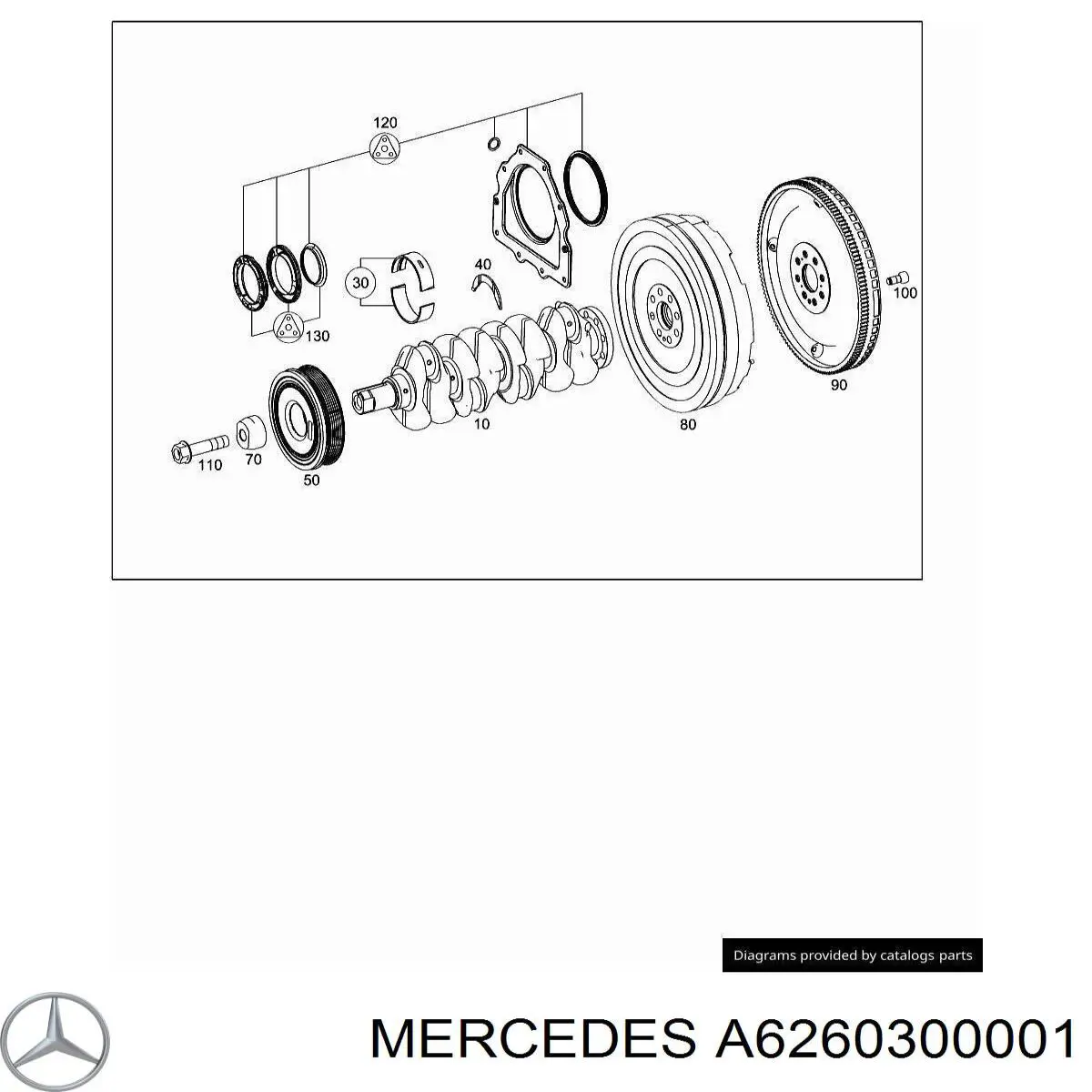 A6260300001 Mercedes Сальник колінчастого валу