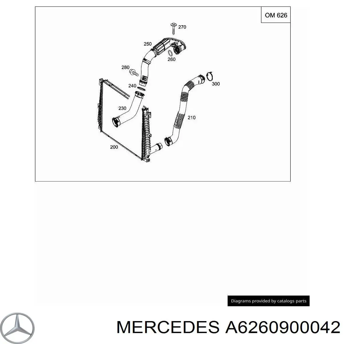 A6260900042 Mercedes Трубка, що нагнітається