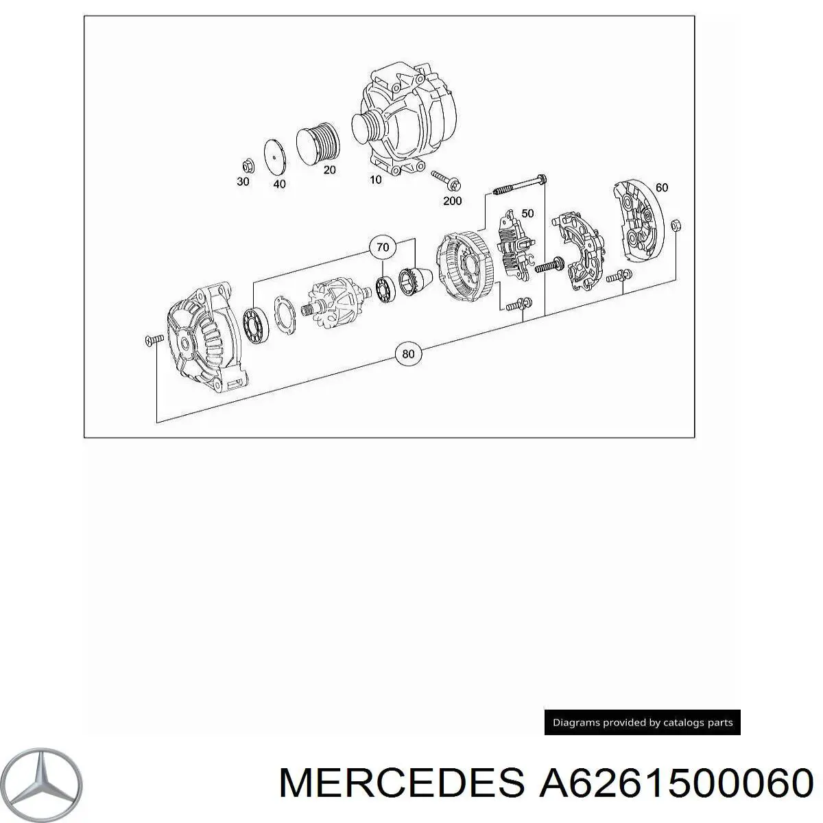 Купити A6261500060 Mercedes Шків генератора