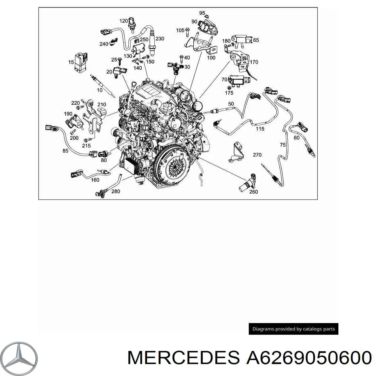 Купити A6269050600 Mercedes Датчик температури охолоджуючої рідини