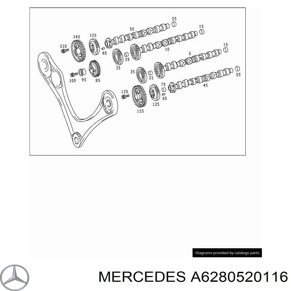  Mercedes A6280520116 ціна, від 7.60 USD