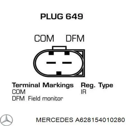 A628154010280 Mercedes Авто генератор