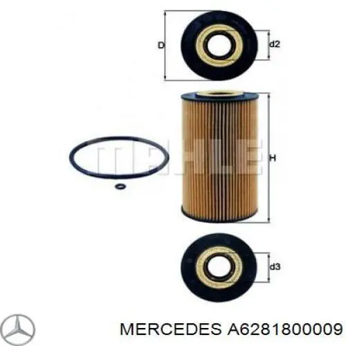 Купити A6281800009 Mercedes Фільтр очищення масла відцентровий