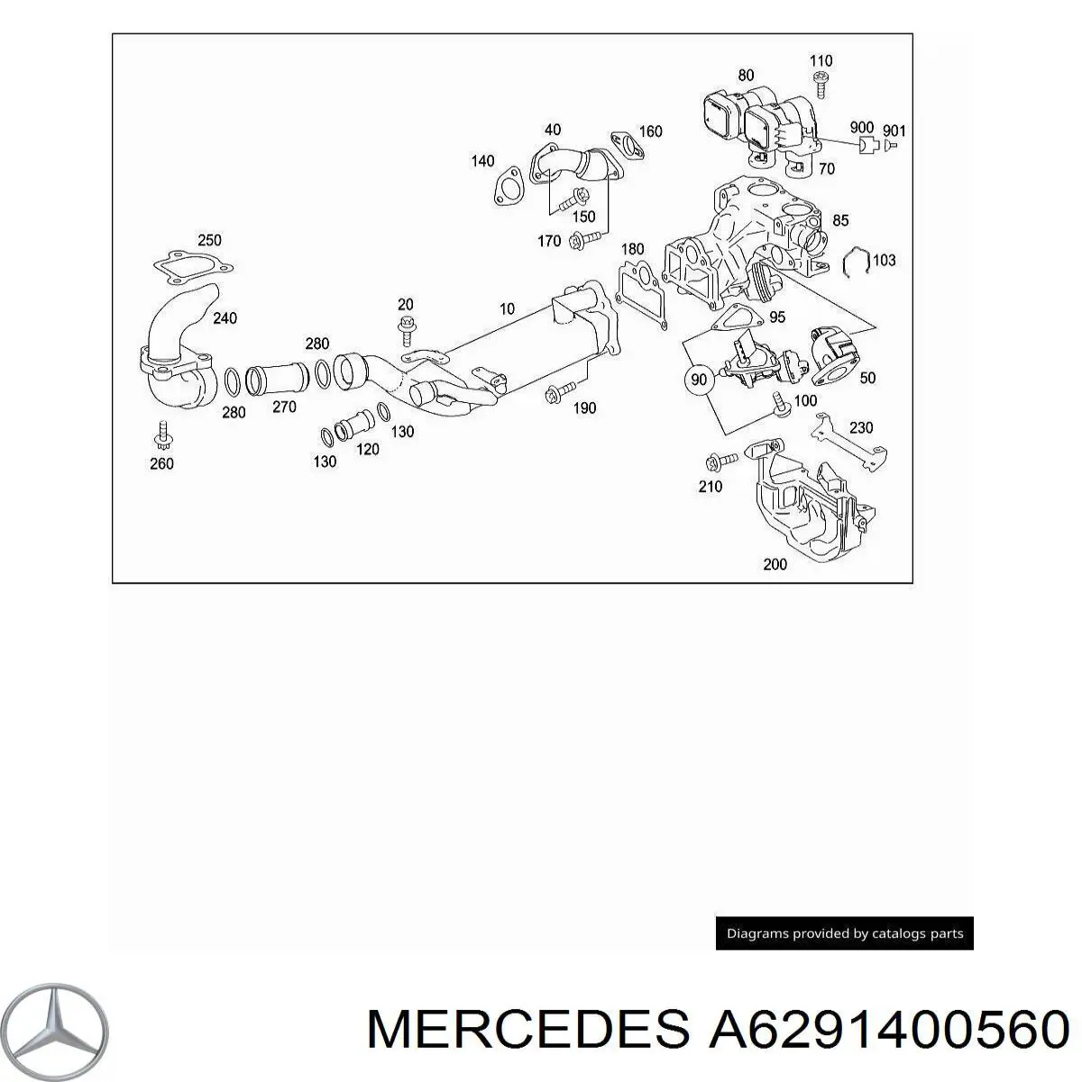 Купити A6291400560 Mercedes Прилади управління системи рециркуляції