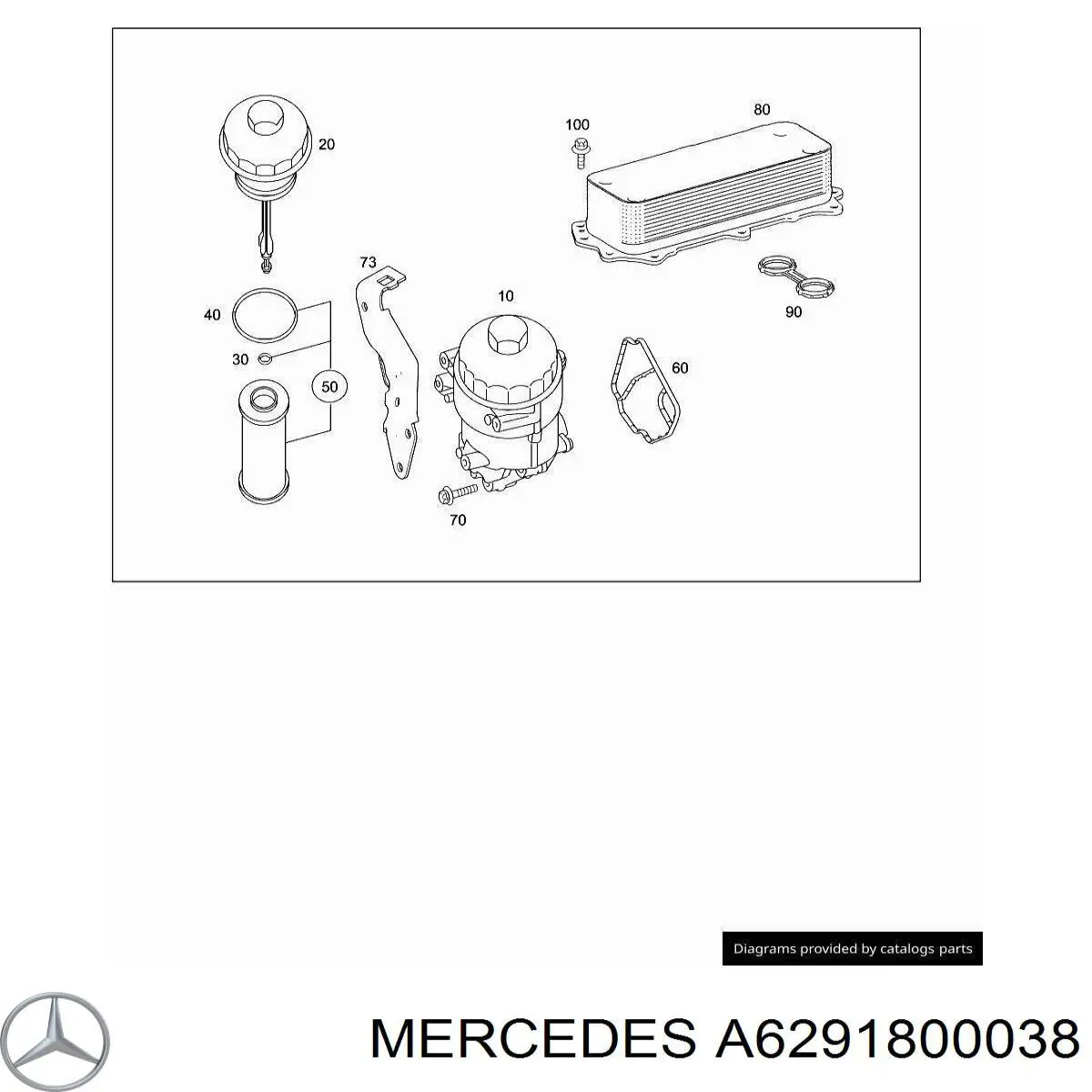 A6291800038 Mercedes Кришка масляного фільтра
