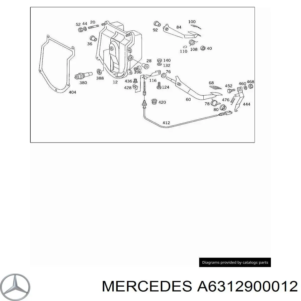 A6312900012 Mercedes циліндр зчеплення, головний