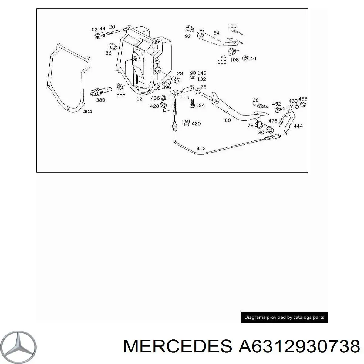A6312930738 Mercedes трос зчеплення