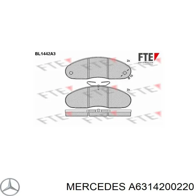 Гальмівні колодки Mercedes A6314200220 ціна, від 24.98 USD
