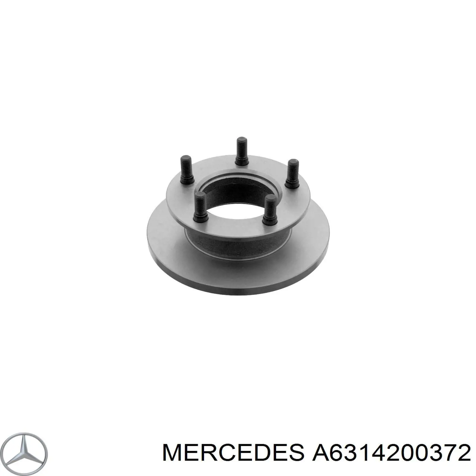 A6314200372 Mercedes диск гальмівний передній