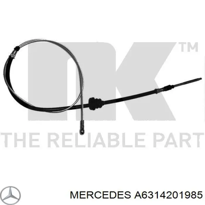 Купити A6314201985 Mercedes Трос ручного гальма передній