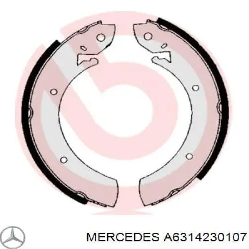 Купити A6314230107 Mercedes Колодки гальмові задні, барабанні
