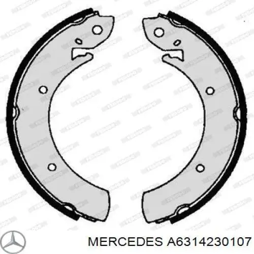 A6314230107 Mercedes Колодки гальмівні задні, барабанні