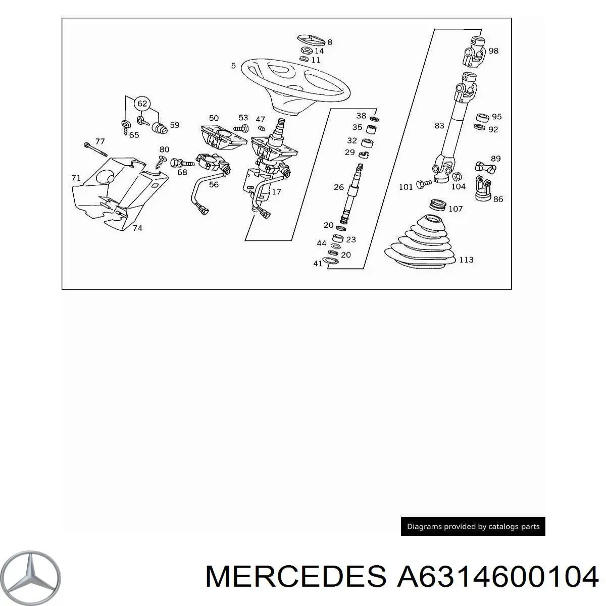  Mercedes A6314600104 ціна, від 25.34 USD