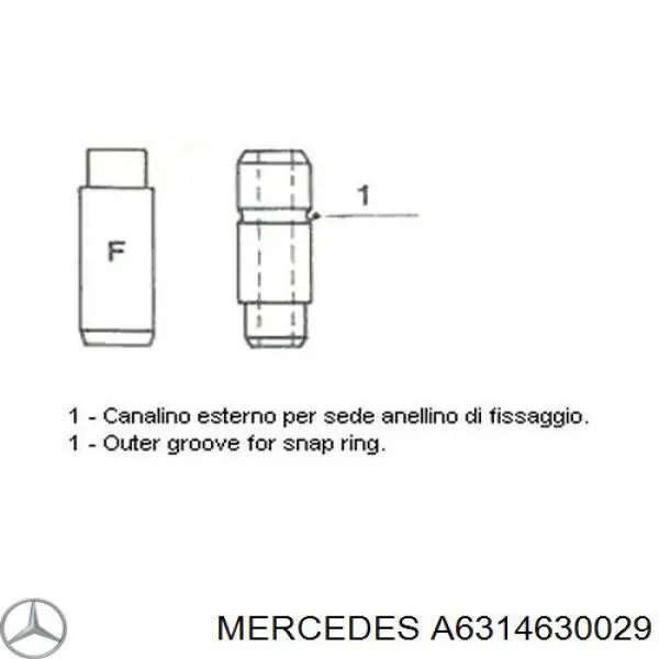 Купити A6314630029 Mercedes Накінечник поздовжньої рульової тяги, передній
