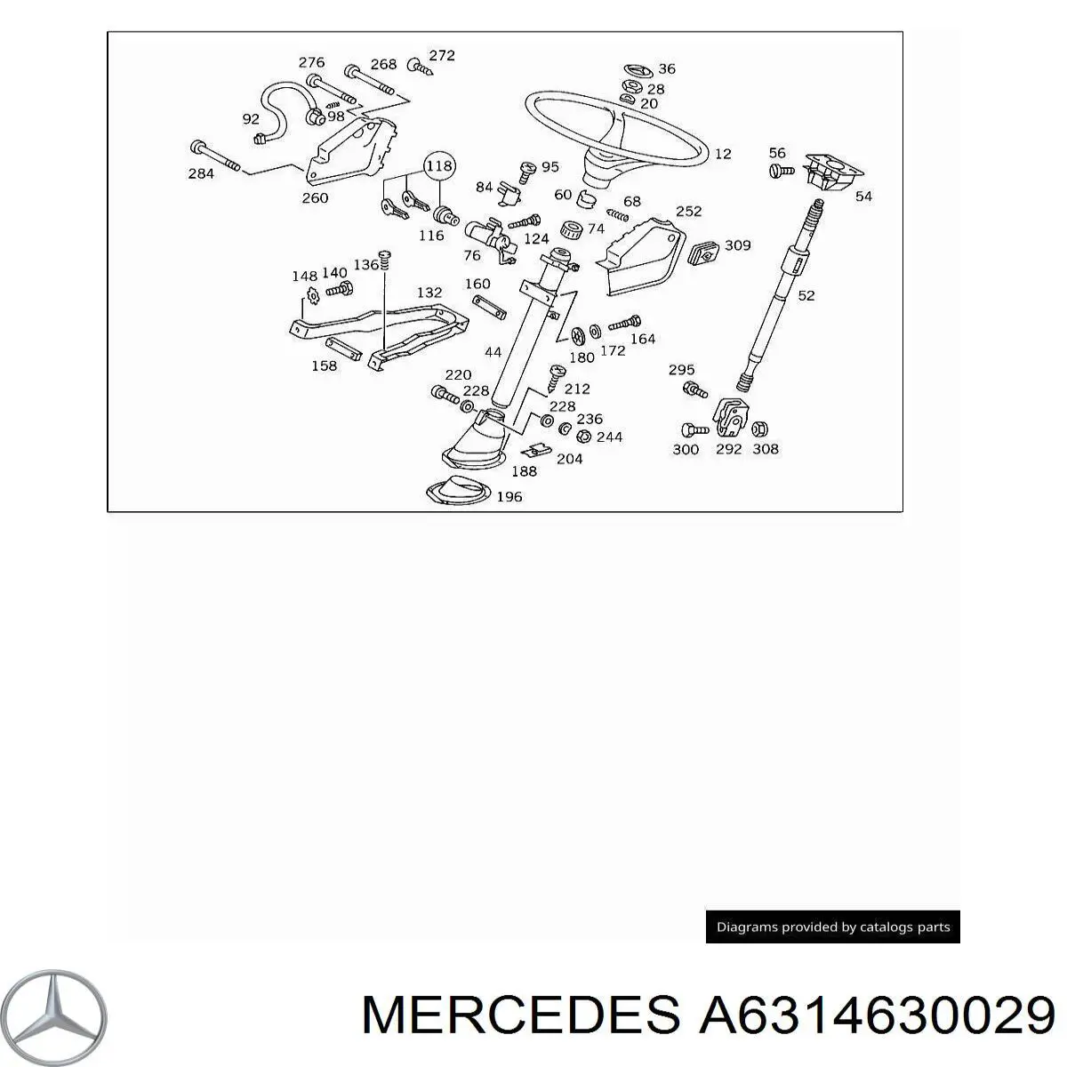 A6314630029 Mercedes накінечник поздовжньої рульової тяги, передній