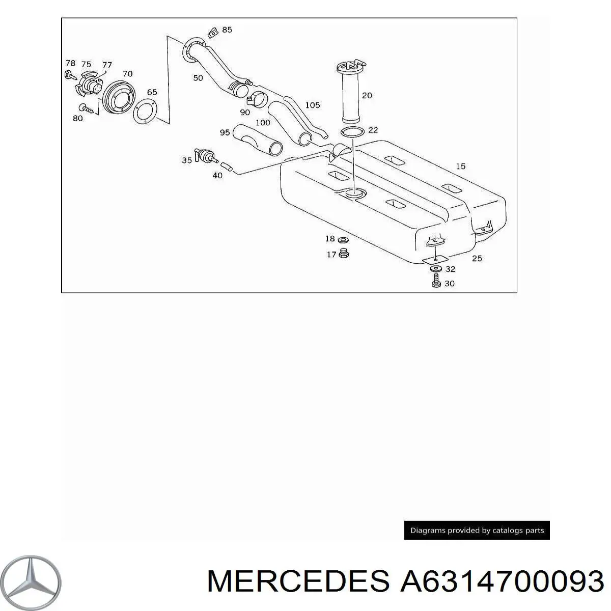 Купити A1244760432 Mercedes Клапан системи вентиляції паливного бака