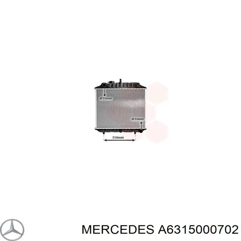 Радіатор основний Mercedes A6315000702 ціна, від 146.23 USD