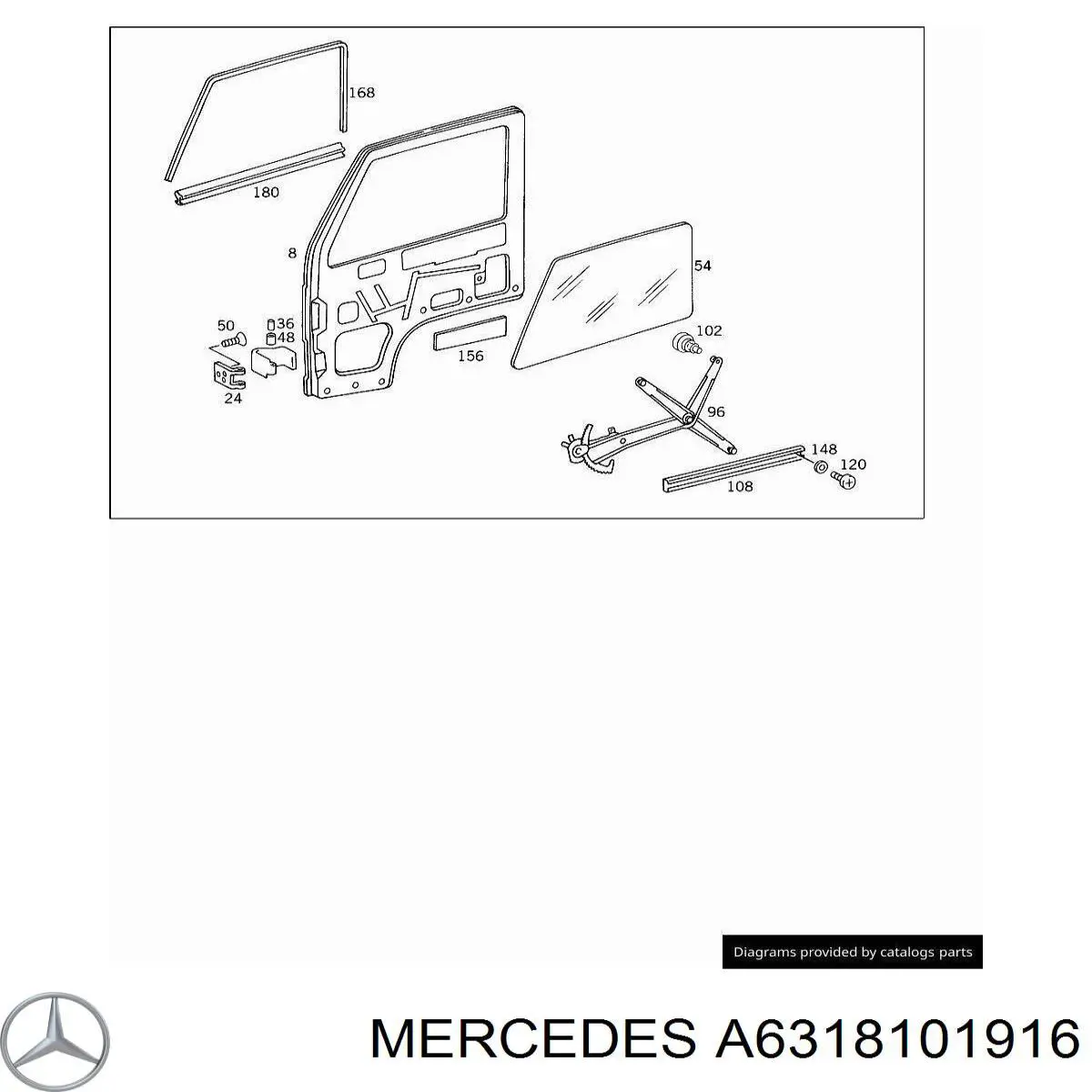 A6318101916 Mercedes Праве дзеркало заднього виду