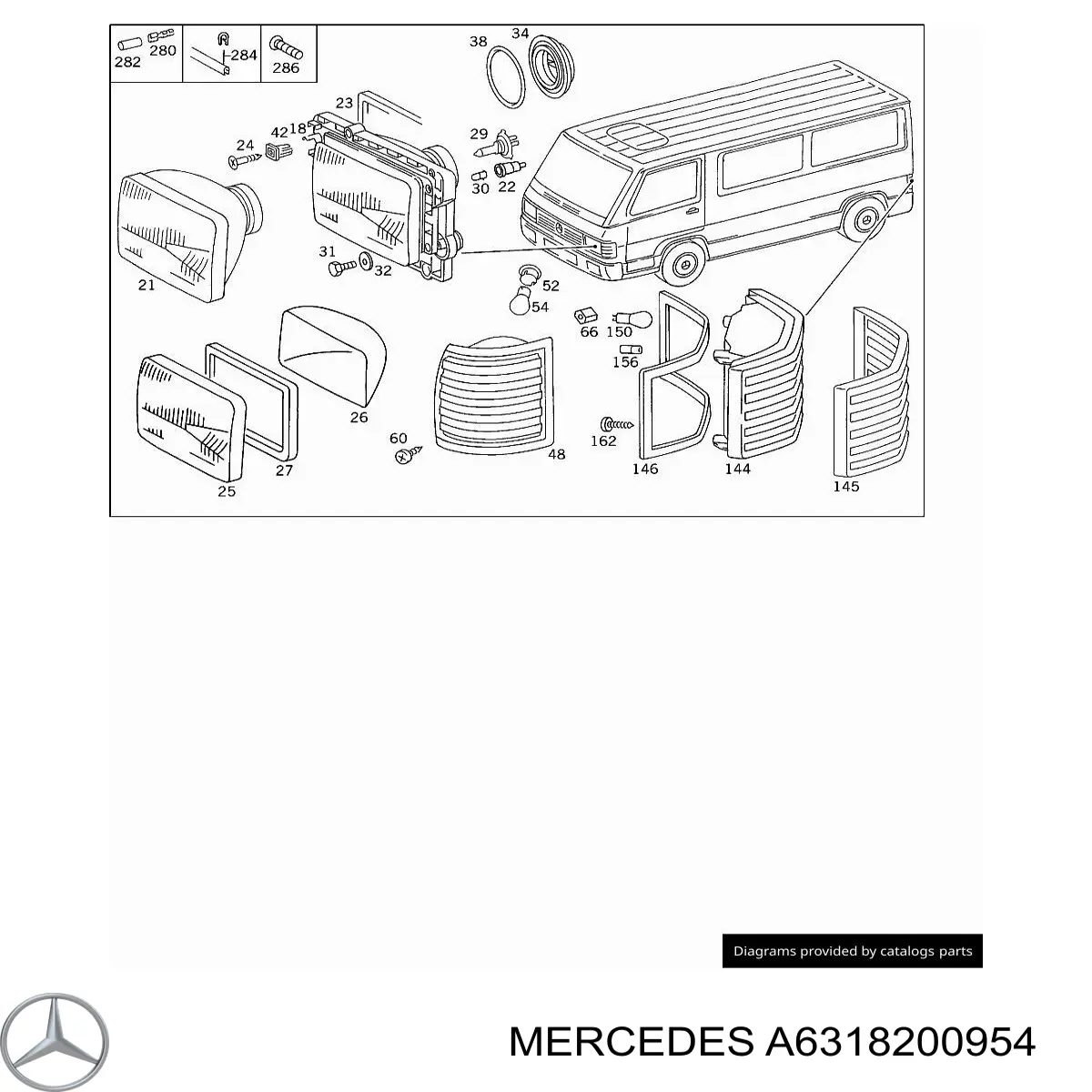  Mercedes A6318200954 ціна, від 16.56 USD