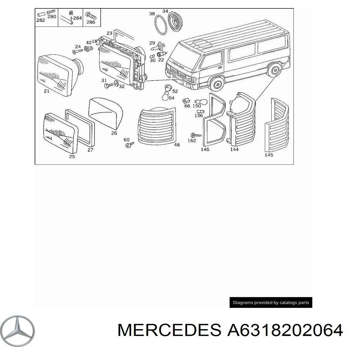 Задні ліхтарі Mercedes A6318202064 ціна, від 44.09 USD
