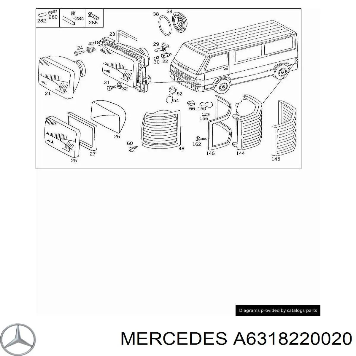 A6318220020 Mercedes покажчик повороту лівий