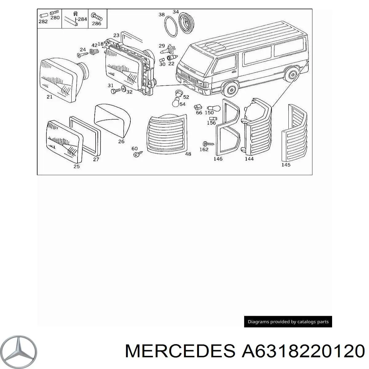 Вказівник повороту правий на Mercedes MB100 (631)