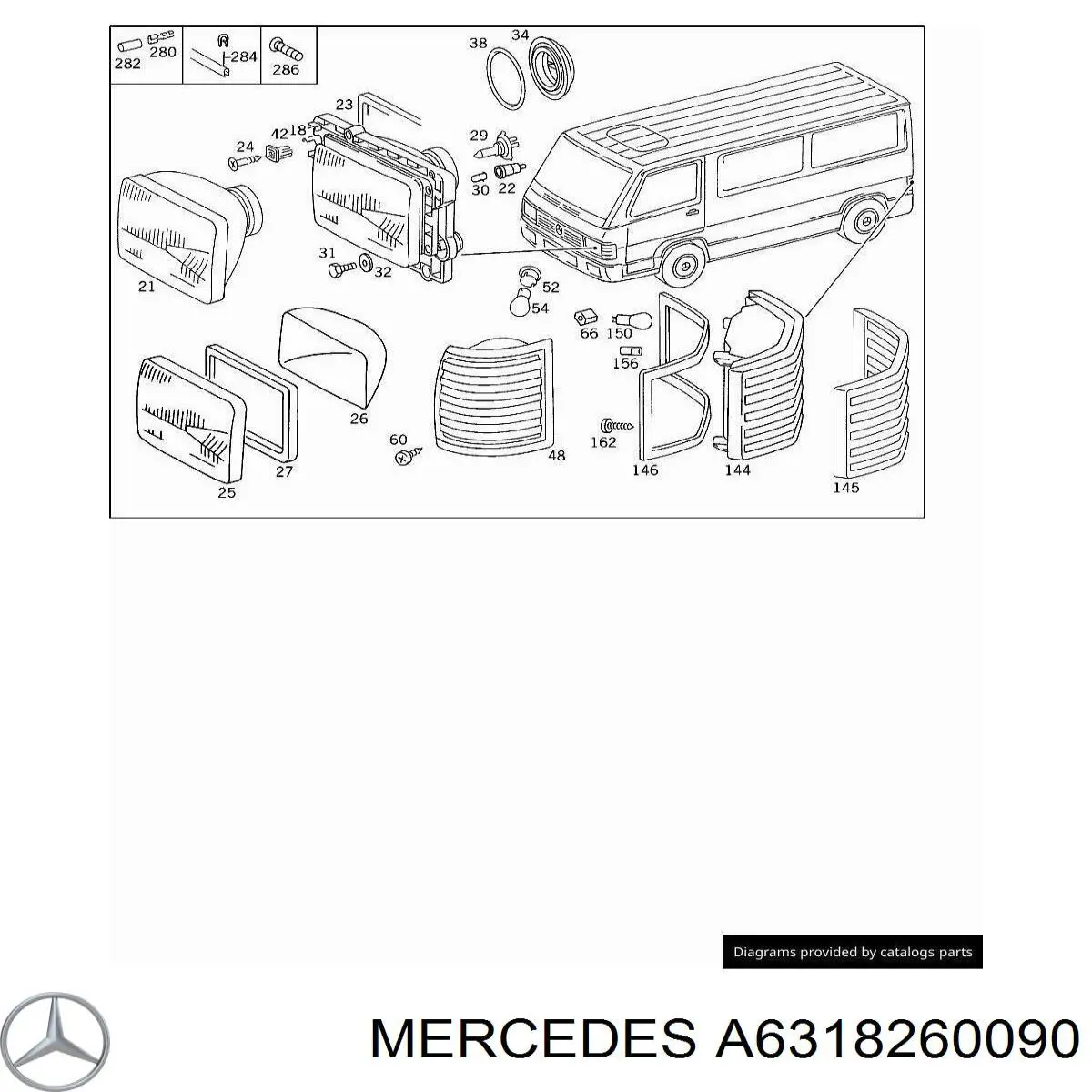  Mercedes A6318260090 ціна, від 17.40 USD
