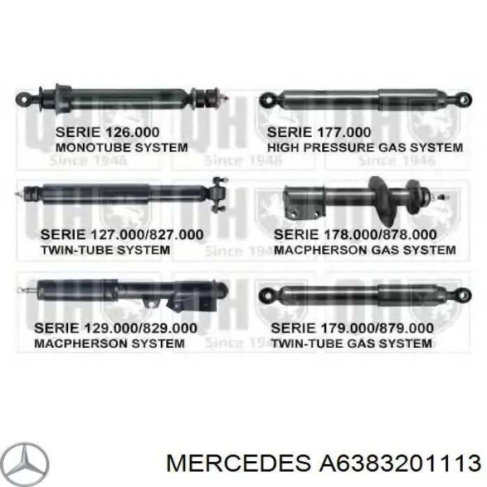 Купити A6383201113 Mercedes Амортизатор передньої підвіски
