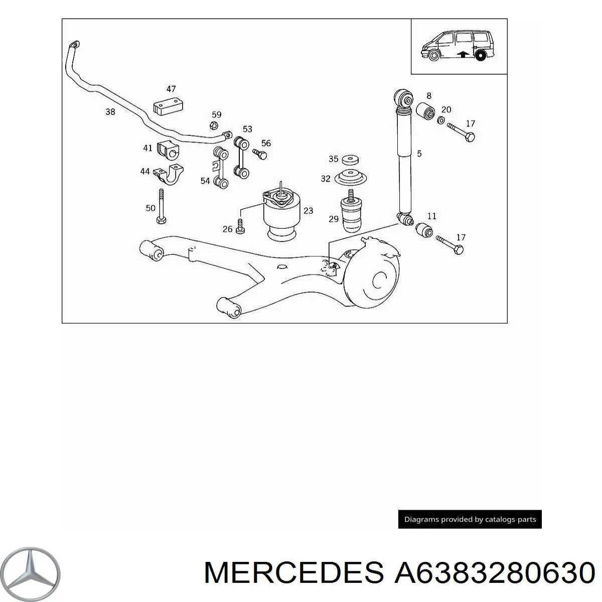 Клапан магістральний регулювання рівня підвіски на Mercedes Vito (638)