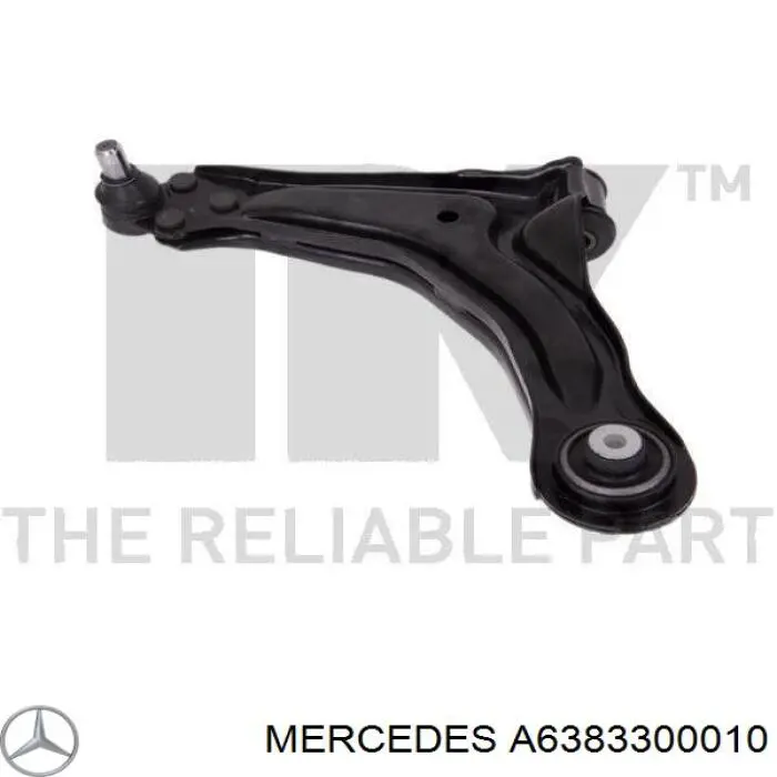 Купити A6383300010 Mercedes Лівий важіль передній нижній підвіски
