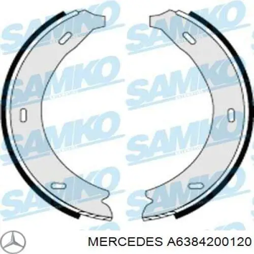 A6384200120 Mercedes Гальмівні колодки ручника