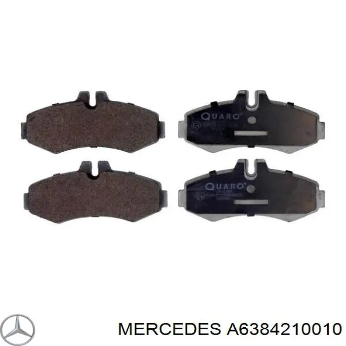 A6384210010 Mercedes колодки гальмівні передні, дискові