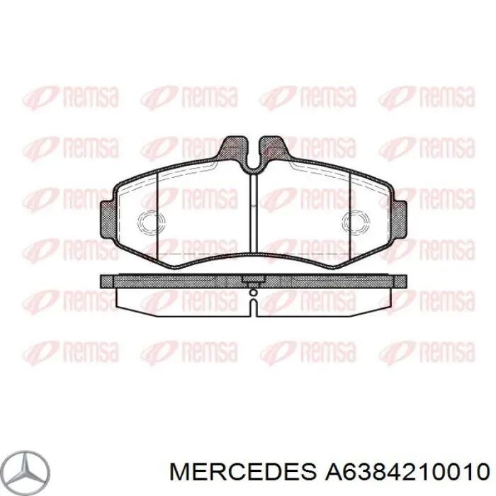 Гальмівні колодки Mercedes A6384210010 ціна, від 18.67 USD