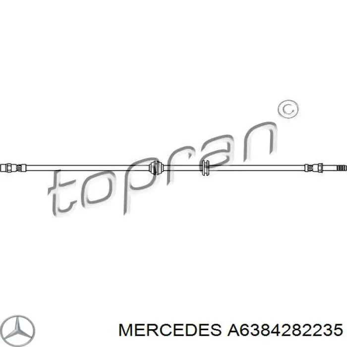 Купити A6384282235 Mercedes Гальмівні шланги передні
