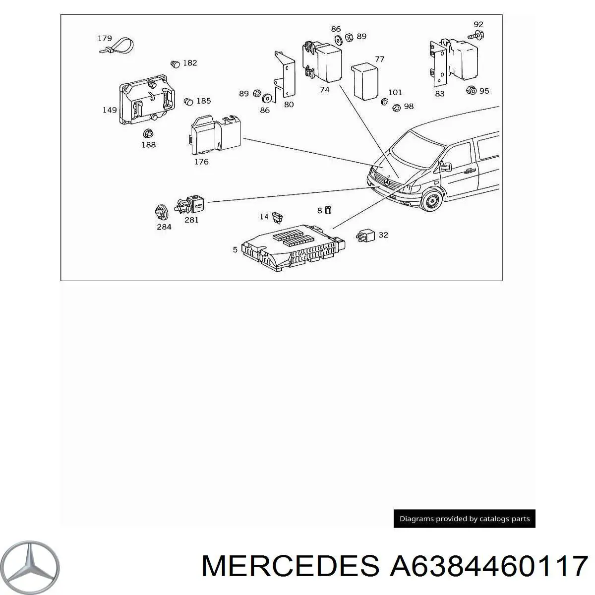 Блок керування пневмопідвіскою Mercedes A6384460117 ціна, від 25.34 USD