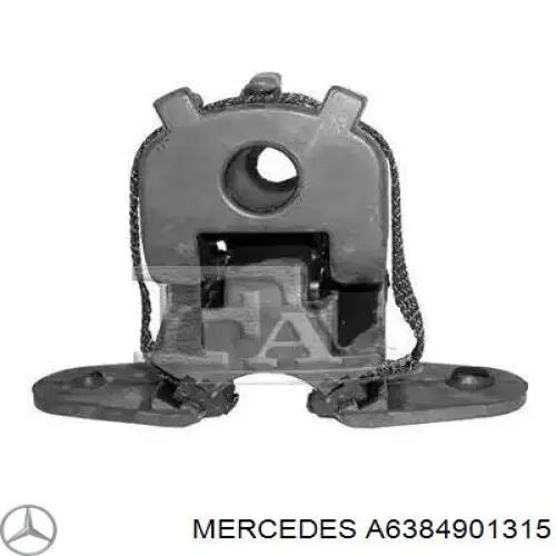 Глушник, задня частина A6384901315 Mercedes