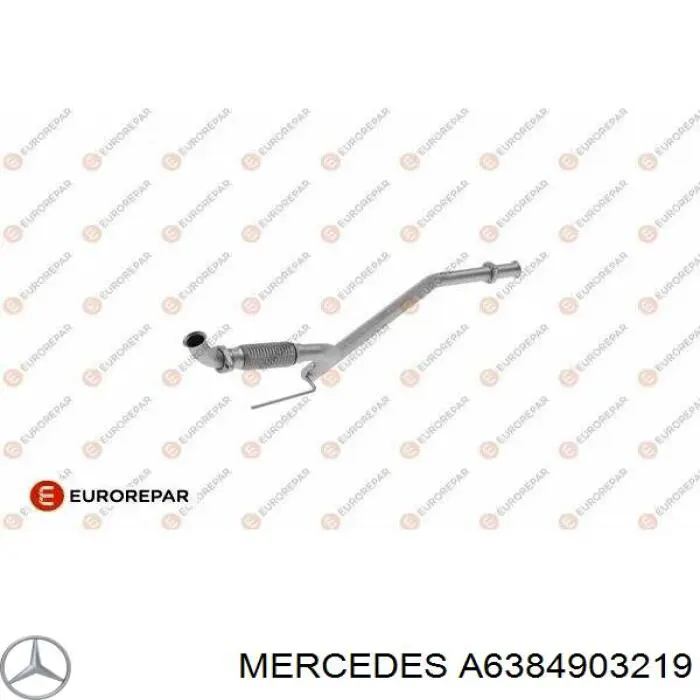 Купити A6384903219 Mercedes Труба приймальна (штани) глушника, передня
