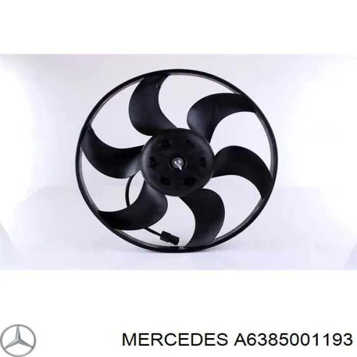 Купити A6385001193 Mercedes Вентилятор/крильчатка радіатора охолодження