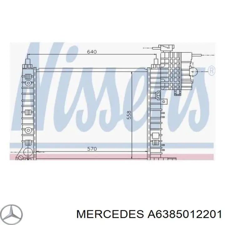 Радіатор охолодження Mercedes A6385012201