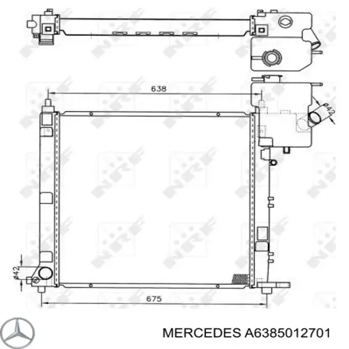 Радіатор основний Mercedes A6385012701 ціна, від 224.80 USD