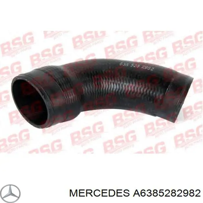 Шланг/патрубок интеркуллера Mercedes A6385282982 ціна, від 9.19 USD